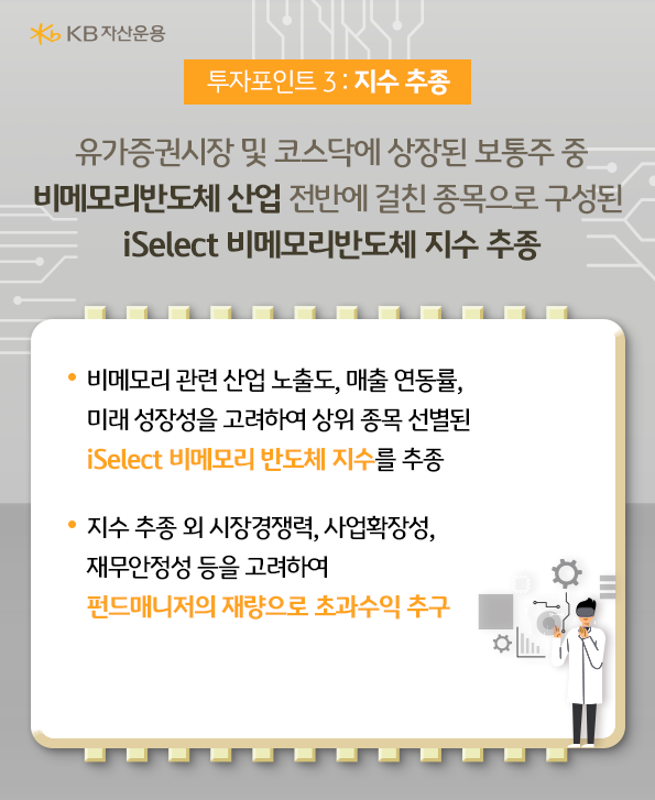 iSelect 비메모리반도체 지수에 투자하고 싶다면. kbstar비메모리 반도채 액티브 etf에 투자