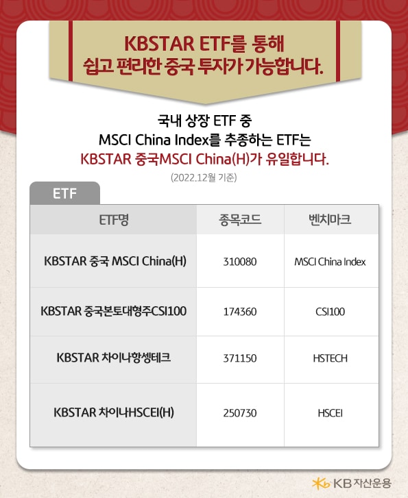 kbstar etf를 통해 쉽고 편리한 중국 투자가 가능합니다. kbstar 중국msci 차이나