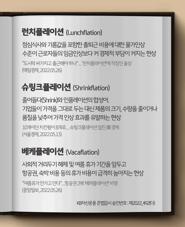 런치플레이션, 슈링크플레이션, 베케플레이션이란?